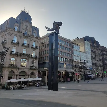 アパート Pleno Centro, Terraza, Principe, 5 Min Casco Vello Y Estacion Ave *