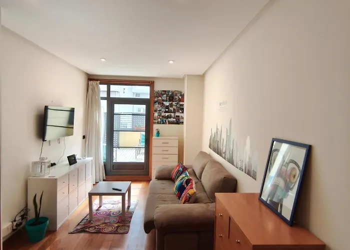 Apartment Pleno Centro, Terraza, Principe, 5 Min Casco Vello Y Estacion Ave *